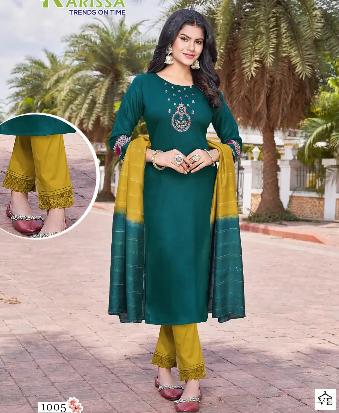 Karissa Kashvi Pure Rayon Wholesale Readymade Salwar Suit Catalog — Wholesale Salwar Suits, Kashvi Creation wholesale from Surat — view 1