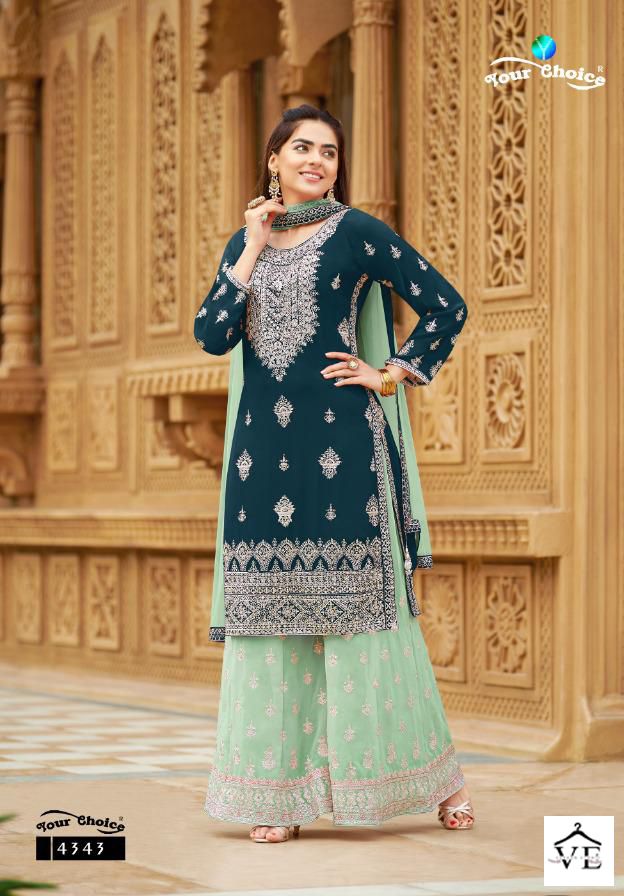 Your Choice Angle 2 Blooming Georgette Wholesale Readymade Designer Salwar Suit Catalog — Wholesale Salwar Suits, MPA wholesale from Surat - Gallery Image 2
