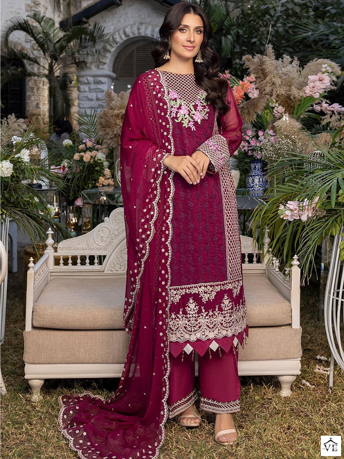 Zaha Khushbu Vol 5 Georgette Wholesale Pakistani Salwar Suit Catalog — Wholesale Salwar Suits, MPA wholesale from Surat — view 1