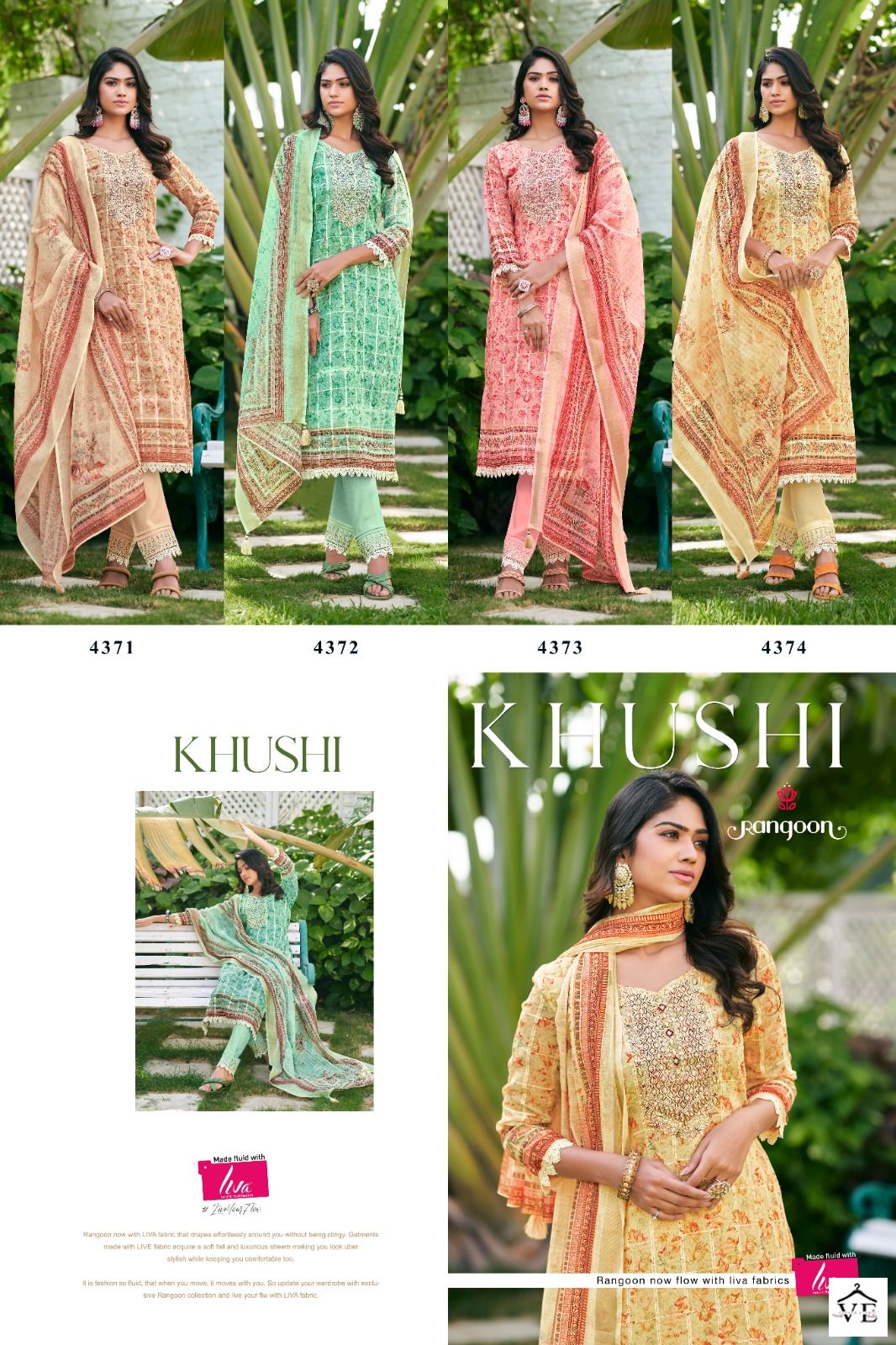 Rangoon Khushi Cotton Lilen Wholesale Readymade Salwar Suit Catalog — Wholesale Salwar Suits, MPA wholesale from Surat — view 5