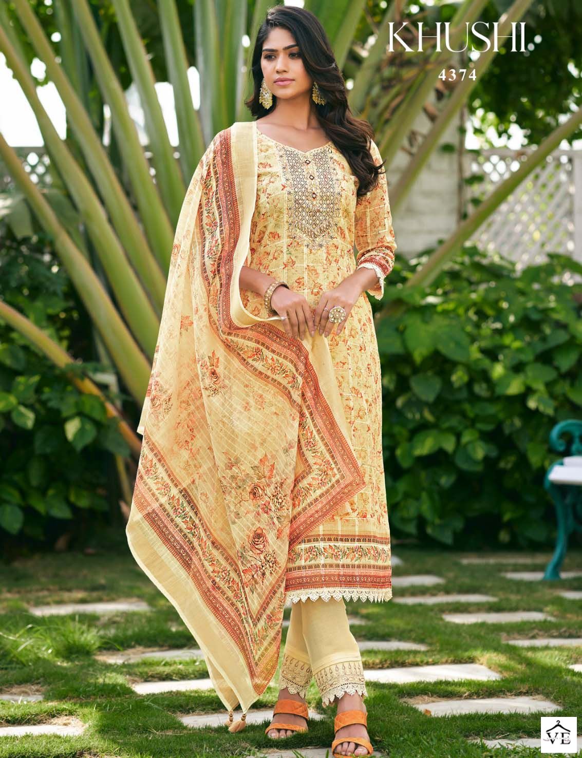 Rangoon Khushi Cotton Lilen Wholesale Readymade Salwar Suit Catalog — Wholesale Salwar Suits, MPA wholesale from Surat — view 1