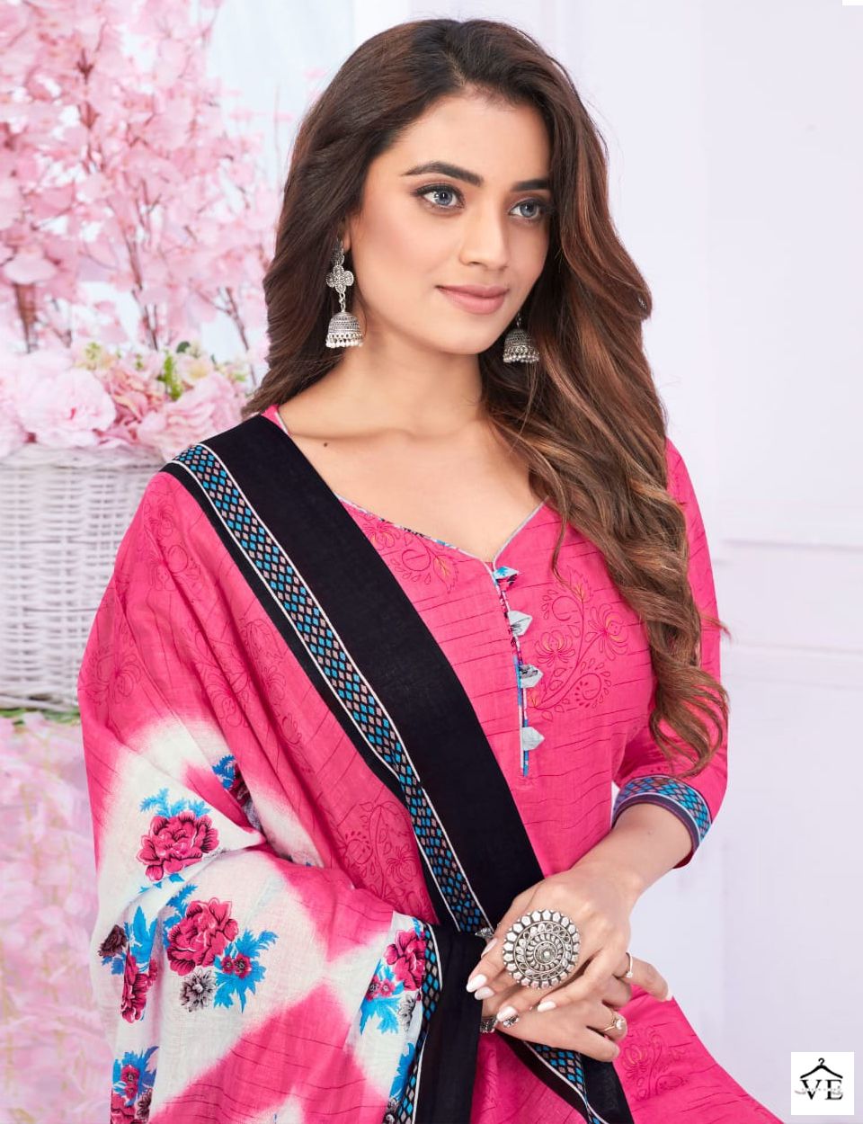 Vardan Ethnic Kesariya Patiyala Vol 1 Pure Cotton Wholesale Salwar Suit Catalog — Wholesale Salwar Suits, MPA wholesale from Surat — view 1