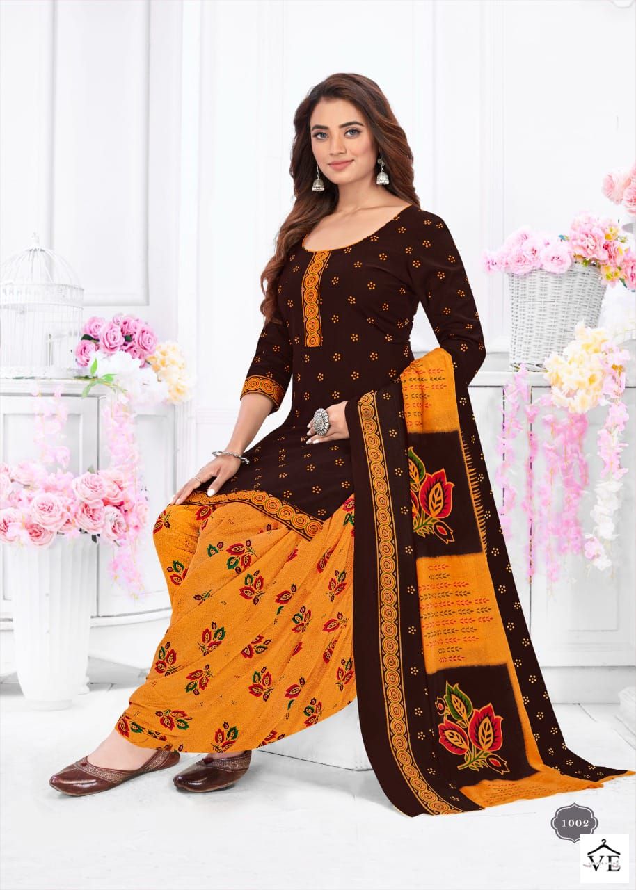 Vardan Ethnic Kesariya Patiyala Vol 1 Pure Cotton Wholesale Salwar Suit Catalog — Wholesale Salwar Suits, MPA wholesale from Surat - Gallery Image 2