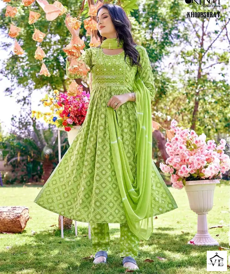 Kinti Khoobsurat Heavy Rayon Slub Wholesale Readymade Salwar Suit Catalog — Wholesale Salwar Suits, MPA wholesale from Surat — view 1
