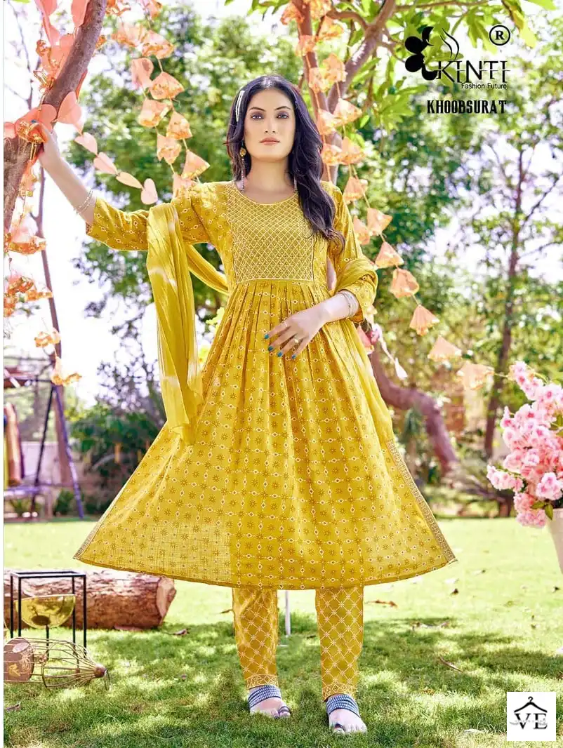 Kinti Khoobsurat Heavy Rayon Slub Wholesale Readymade Salwar Suit Catalog — Wholesale Salwar Suits, MPA wholesale from Surat - Gallery Image 3