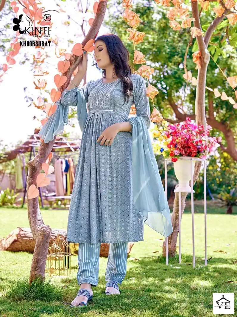 Kinti Khoobsurat Heavy Rayon Slub Wholesale Readymade Salwar Suit Catalog — Wholesale Salwar Suits, MPA wholesale from Surat - Gallery Image 4
