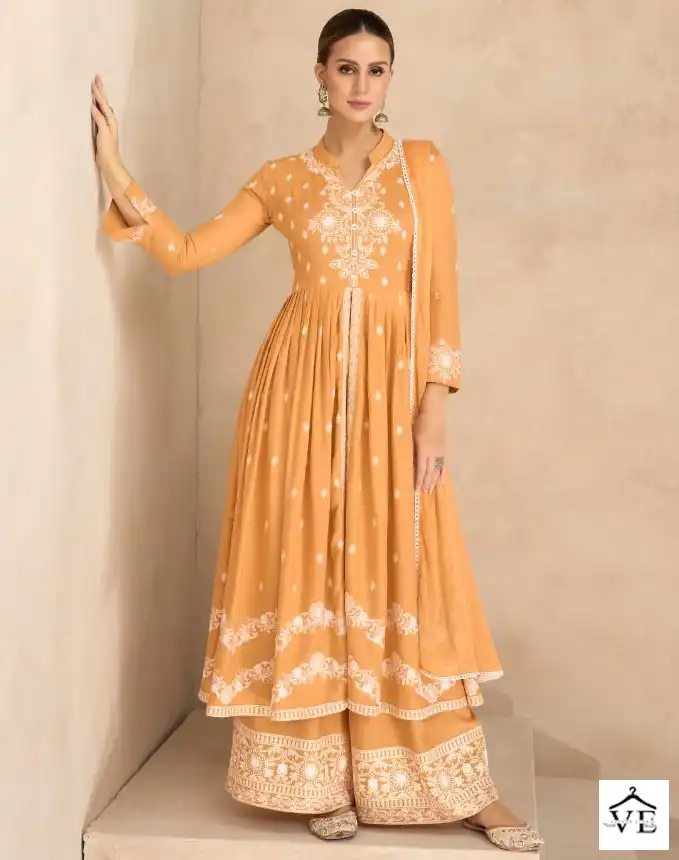 Vamika Lakhnavi Vol 6 Heavy Rayon Wholesale Readymade Salwar Suit Catalog — Wholesale Salwar Suits, MPA wholesale from Surat — view 1