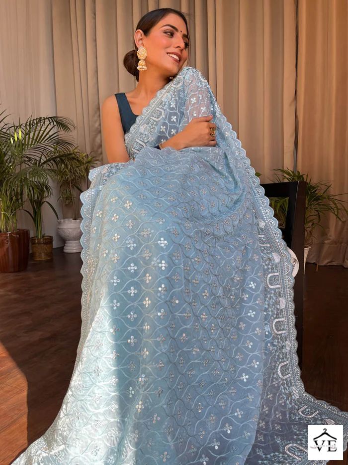Vardan Ethnic Laksh Pure And Light Organza Wholesale Sarees Catalog — Wholesale Sarees, MPA wholesale from Surat - Gallery Image 2