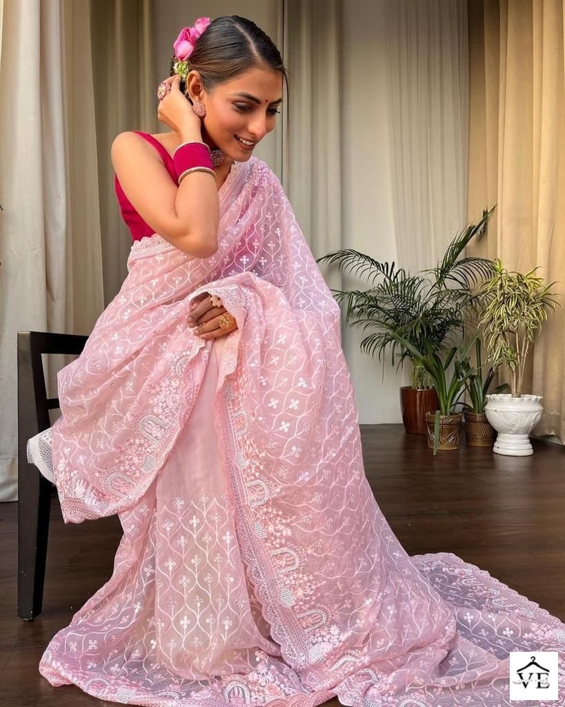 Vardan Ethnic Laksh Pure And Light Organza Wholesale Sarees Catalog — Wholesale Sarees, MPA wholesale from Surat - Gallery Image 3