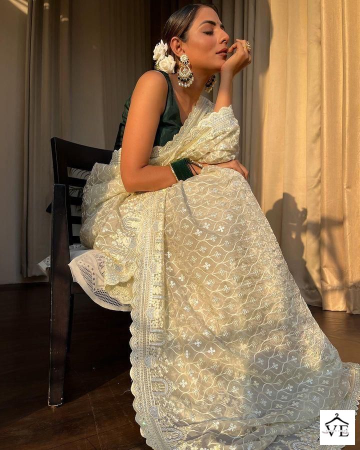 Vardan Ethnic Laksh Pure And Light Organza Wholesale Sarees Catalog — Wholesale Sarees, MPA wholesale from Surat - Gallery Image 4