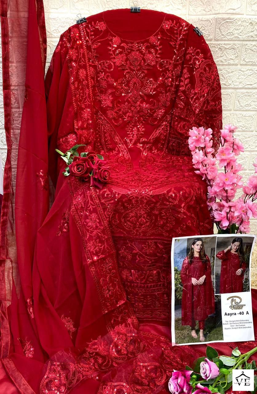 Laaibah Aayra 40 Foux Georgette Wholesale Pakistani Salwar Suit Catalog — Wholesale Salwar Suits, MPA wholesale from Surat — view 6