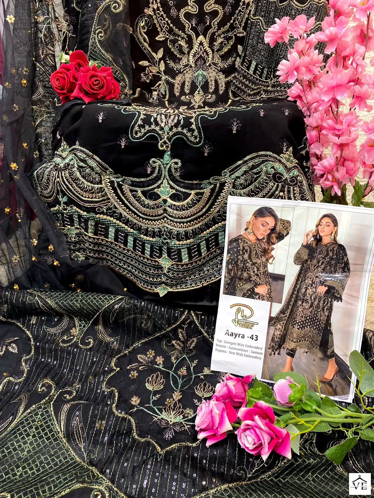 Vardan Ethnic LD Aayra 43 Faux Georgette Wholesale Pakistani Suit — Wholesale Salwar Suits, MPA wholesale from Surat - Gallery Image 4