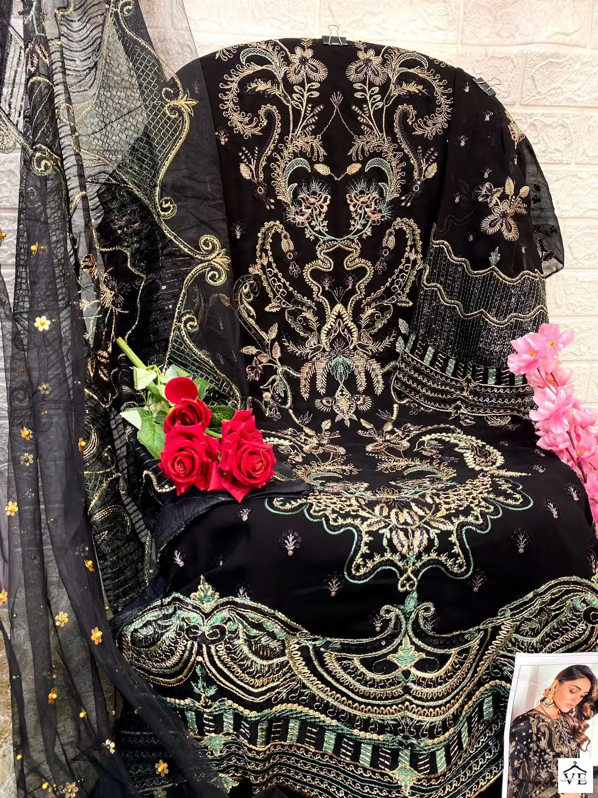 Vardan Ethnic LD Aayra 43 Faux Georgette Wholesale Pakistani Suit — Wholesale Salwar Suits, MPA wholesale from Surat — view 5