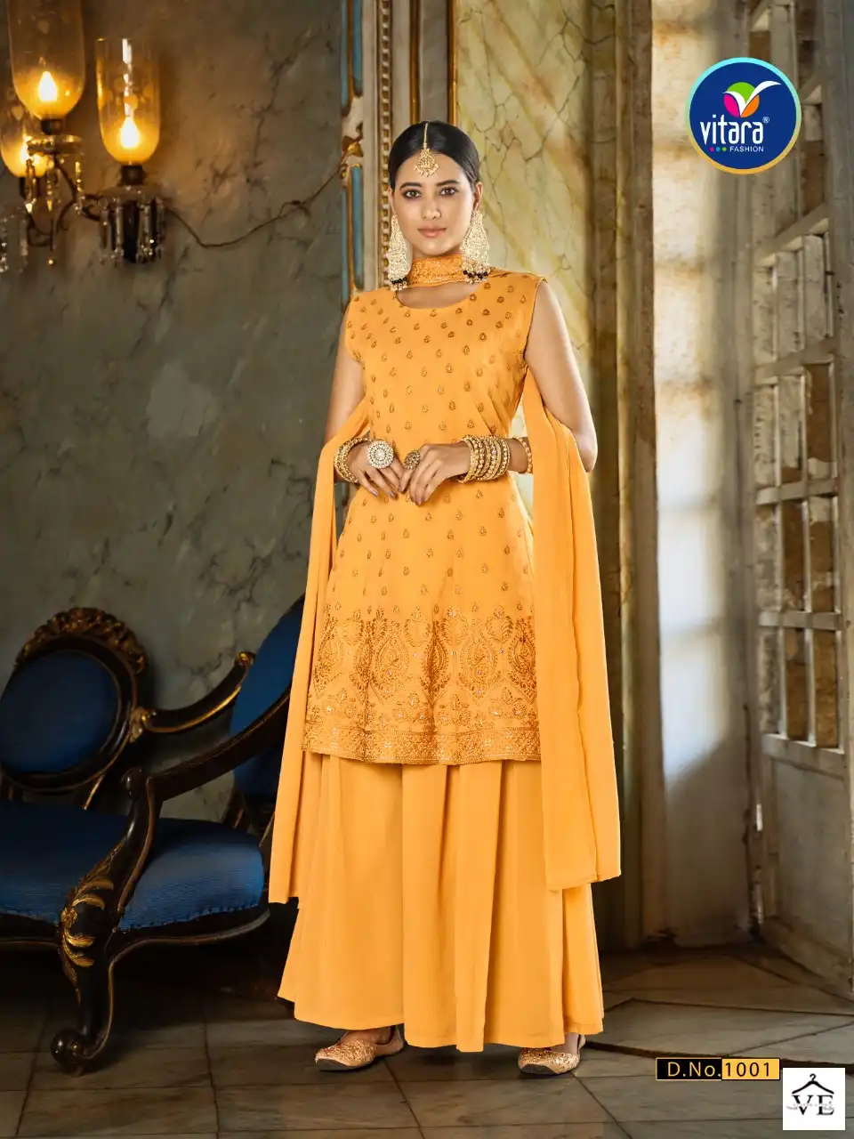 Vitara Lenora Faux Georgette Wholesale Readymade Salwar Suit Catalog — Wholesale Salwar Suits, MPA wholesale from Surat - Gallery Image 4