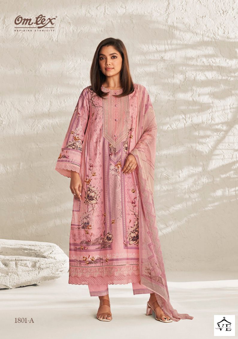 Omtex Leona Lawn Cotton Wholesale Designer Salwar Suit Catalog — Wholesale Salwar Suits, MPA wholesale from Surat - Gallery Image 2