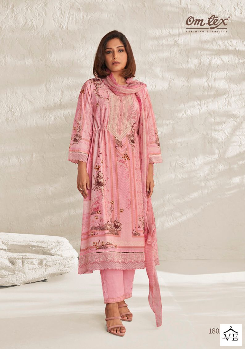 Omtex Leona Lawn Cotton Wholesale Designer Salwar Suit Catalog — Wholesale Salwar Suits, MPA wholesale from Surat - Gallery Image 3
