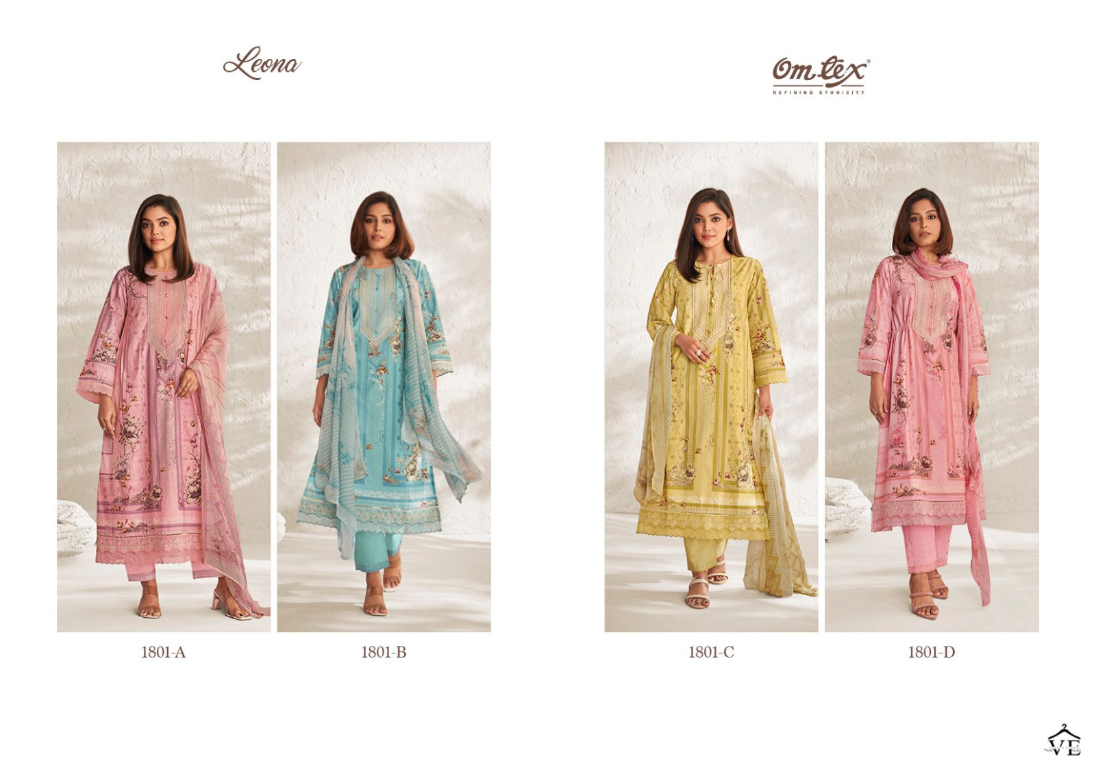 Omtex Leona Lawn Cotton Wholesale Designer Salwar Suit Catalog — Wholesale Salwar Suits, MPA wholesale from Surat — view 5