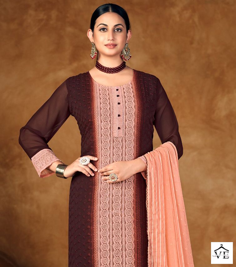 Tunic House Lime Light Faux Georgette Wholesale Readymade Salwar Suit Catalog — Wholesale Salwar Suits, MPA wholesale from Surat — view 1