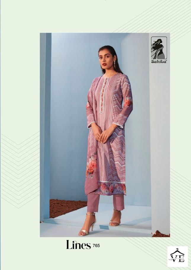 Sahiba Lines Pure Cotton Lawn Wholesale Designer Salwar Suit Catalog — Wholesale Salwar Suits, MPA wholesale from Surat - Gallery Image 2