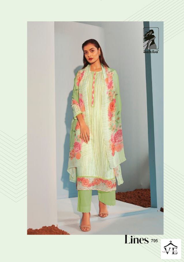 Sahiba Lines Pure Cotton Lawn Wholesale Designer Salwar Suit Catalog — Wholesale Salwar Suits, MPA wholesale from Surat - Gallery Image 8