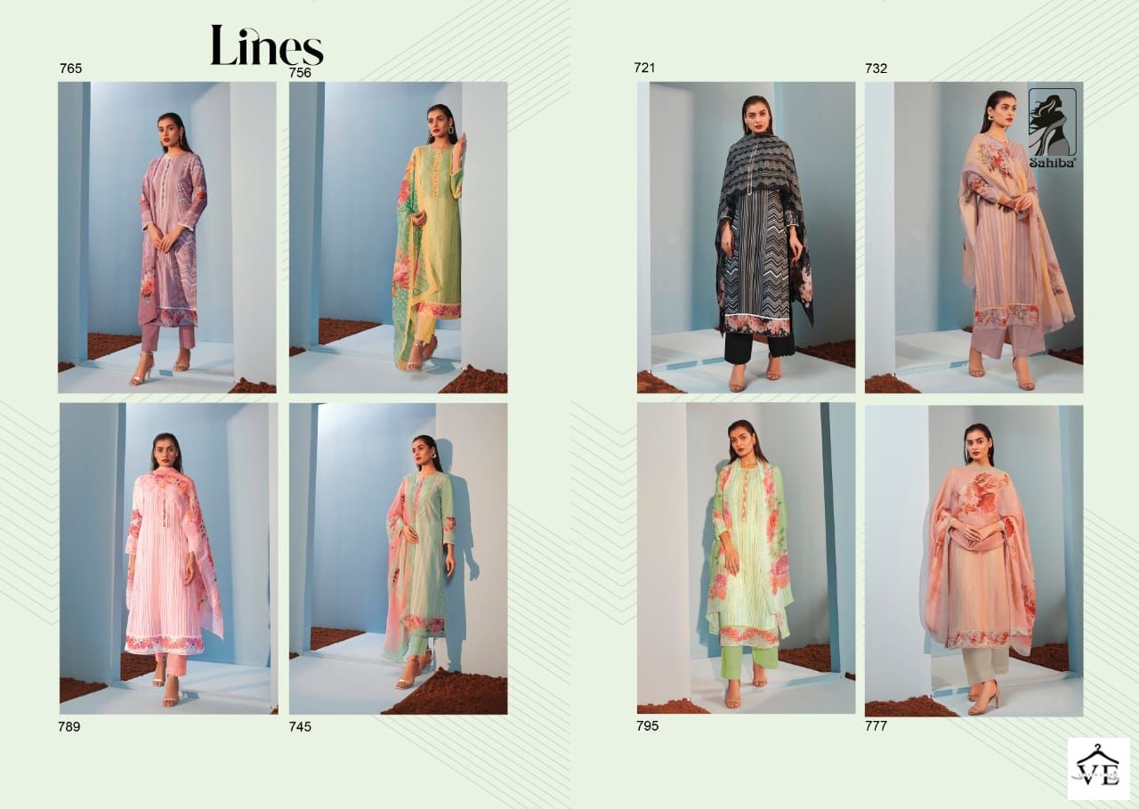 Sahiba Lines Pure Cotton Lawn Wholesale Designer Salwar Suit Catalog — Wholesale Salwar Suits, MPA wholesale from Surat — view 9