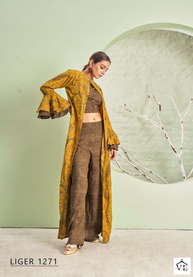 Vardan Liger Do No 1271 14Kg Heavy Rayon Wholesale Kurti With Pant Catalog — Wholesale Kurti Pant Set, MPA wholesale from Surat — view 3