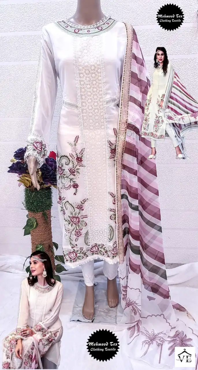 Mehmood Tex Luxury Formals Heavy Faux Georgette Wholesale Pakistani Readymade Salwar Suit Catalog — Wholesale Salwar Suits, MPA wholesale from Surat - Gallery Image 4
