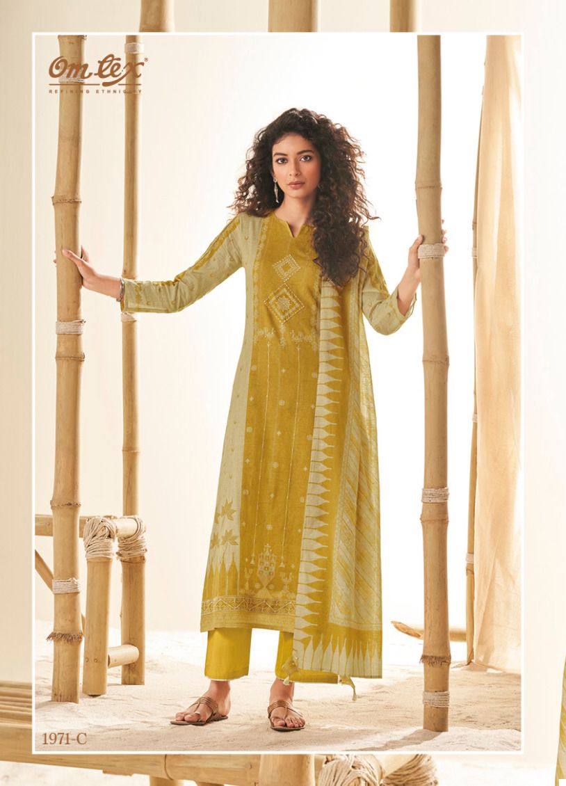 Omtex Maanvi Ruia Linen Wholesale Designer Salwar Suit Catalog — Wholesale Salwar Suits, MPA wholesale from Surat — view 4