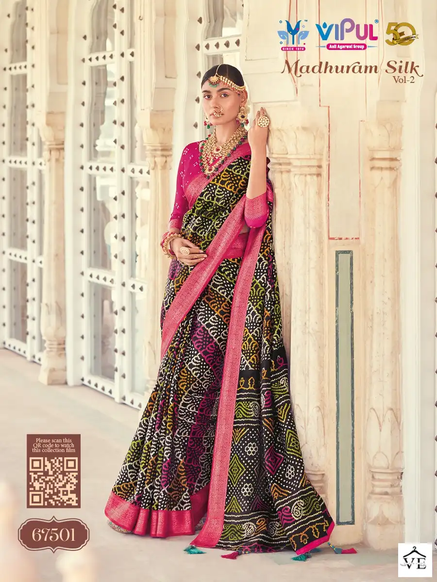 Vipul Madhuram Silk 2 Pure Silk Wholesale Sarees Catalog — Wholesale Sarees, MPA wholesale from Surat — view 2