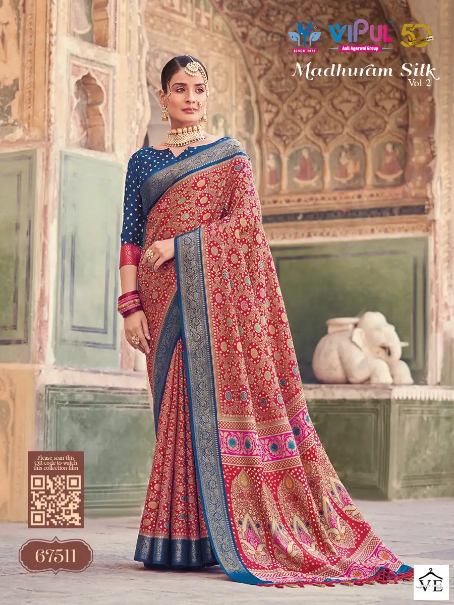 Vipul Madhuram Silk 2 Pure Silk Wholesale Sarees Catalog — Wholesale Sarees, MPA wholesale from Surat — view 13