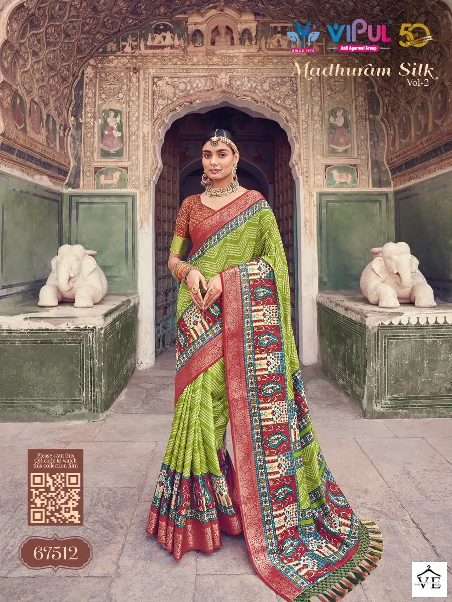 Vipul Madhuram Silk 2 Pure Silk Wholesale Sarees Catalog — Wholesale Sarees, MPA wholesale from Surat — view 14