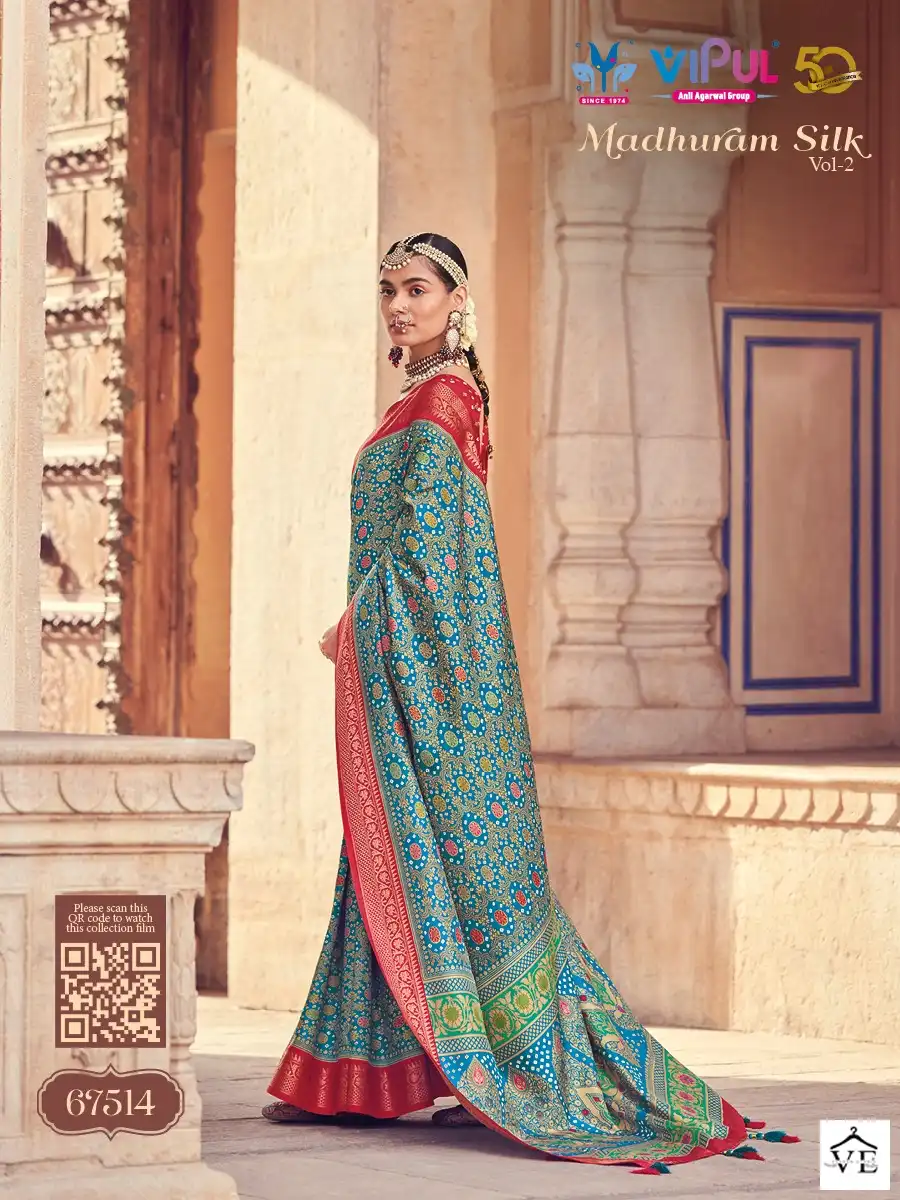Vipul Madhuram Silk 2 Pure Silk Wholesale Sarees Catalog — Wholesale Sarees, MPA wholesale from Surat — view 15