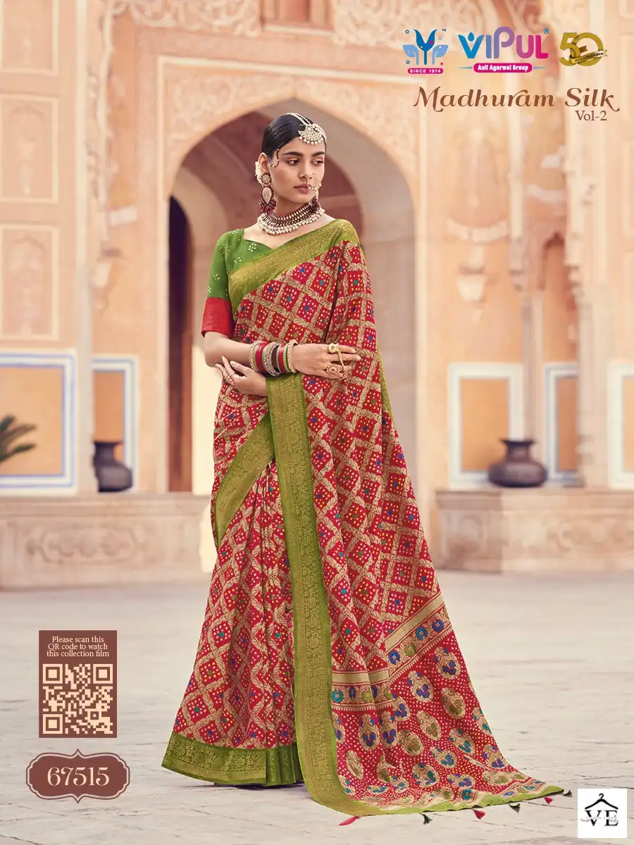 Vipul Madhuram Silk 2 Pure Silk Wholesale Sarees Catalog — Wholesale Sarees, MPA wholesale from Surat — view 16