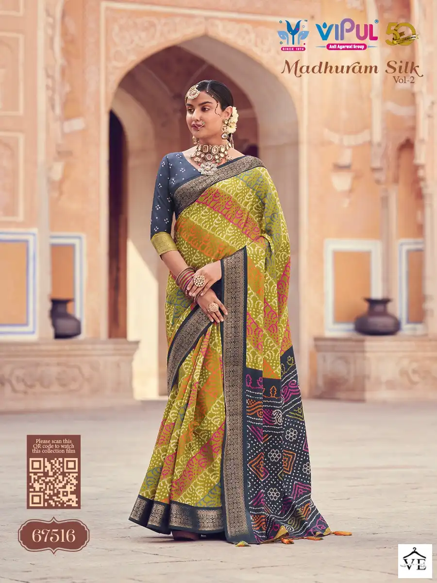 Vipul Madhuram Silk 2 Pure Silk Wholesale Sarees Catalog — Wholesale Sarees, MPA wholesale from Surat — view 17
