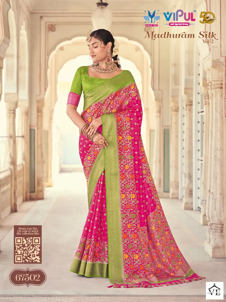 Vipul Madhuram Silk 2 Pure Silk Wholesale Sarees Catalog — Wholesale Sarees, MPA wholesale from Surat — view 3