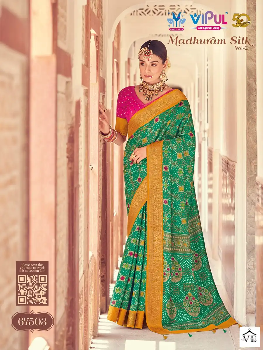 Vipul Madhuram Silk 2 Pure Silk Wholesale Sarees Catalog — Wholesale Sarees, MPA wholesale from Surat — view 5