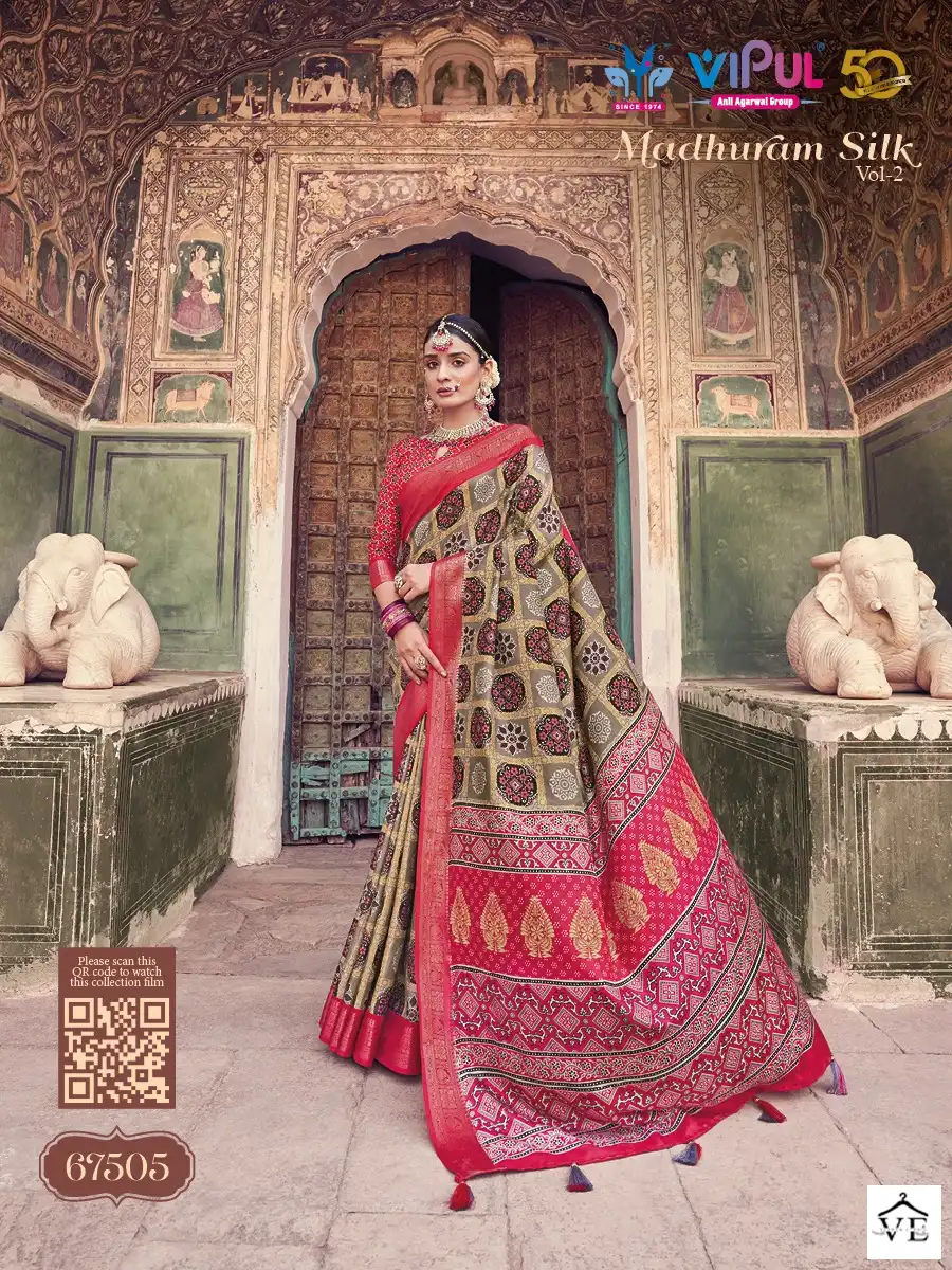 Vipul Madhuram Silk 2 Pure Silk Wholesale Sarees Catalog — Wholesale Sarees, MPA wholesale from Surat — view 6