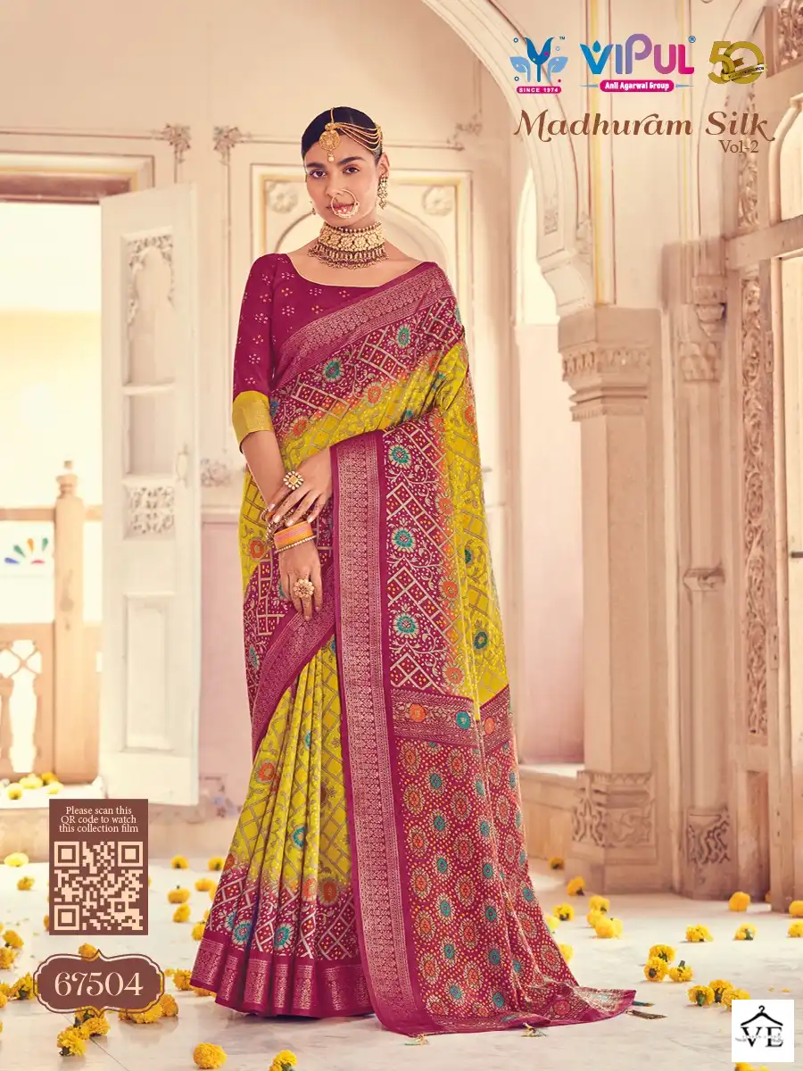 Vipul Madhuram Silk 2 Pure Silk Wholesale Sarees Catalog — Wholesale Sarees, MPA wholesale from Surat — view 7