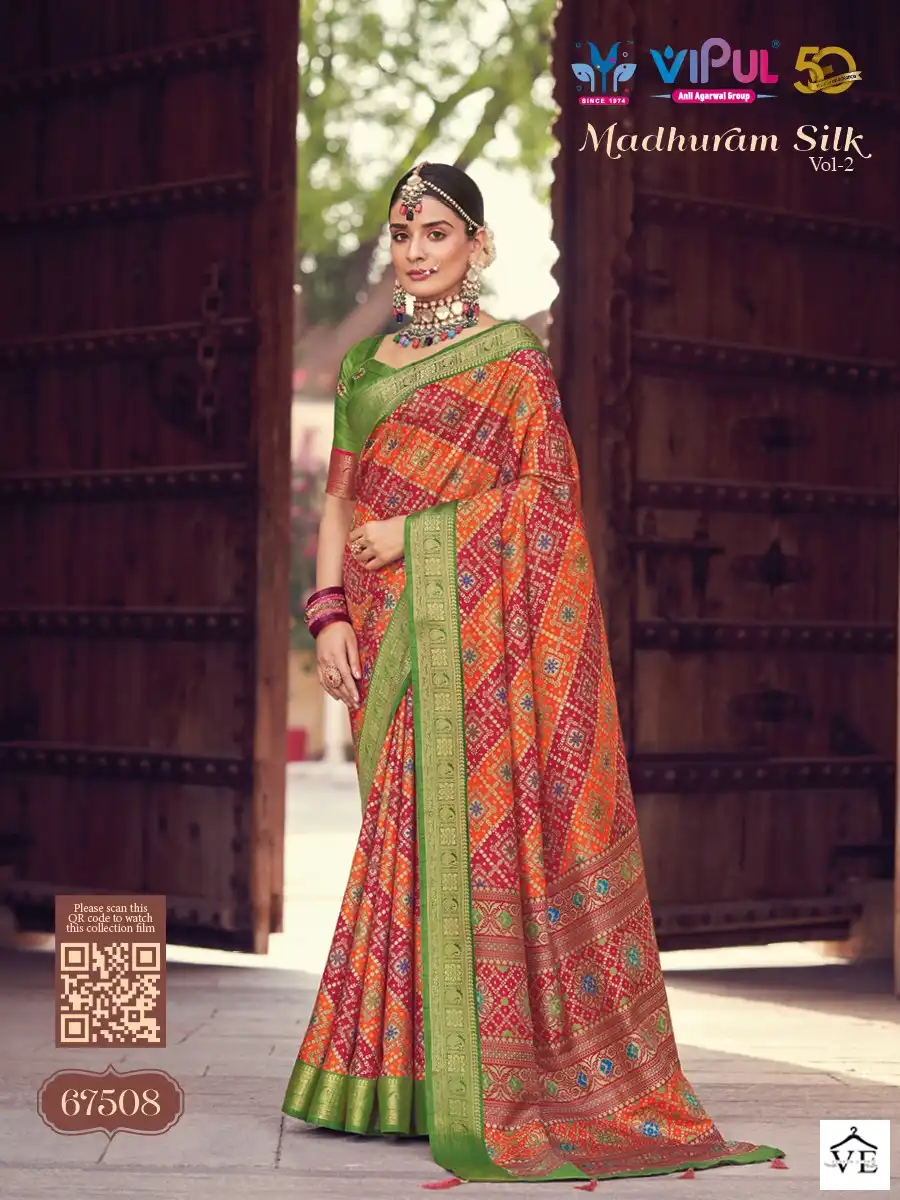 Vipul Madhuram Silk 2 Pure Silk Wholesale Sarees Catalog — Wholesale Sarees, MPA wholesale from Surat — view 9