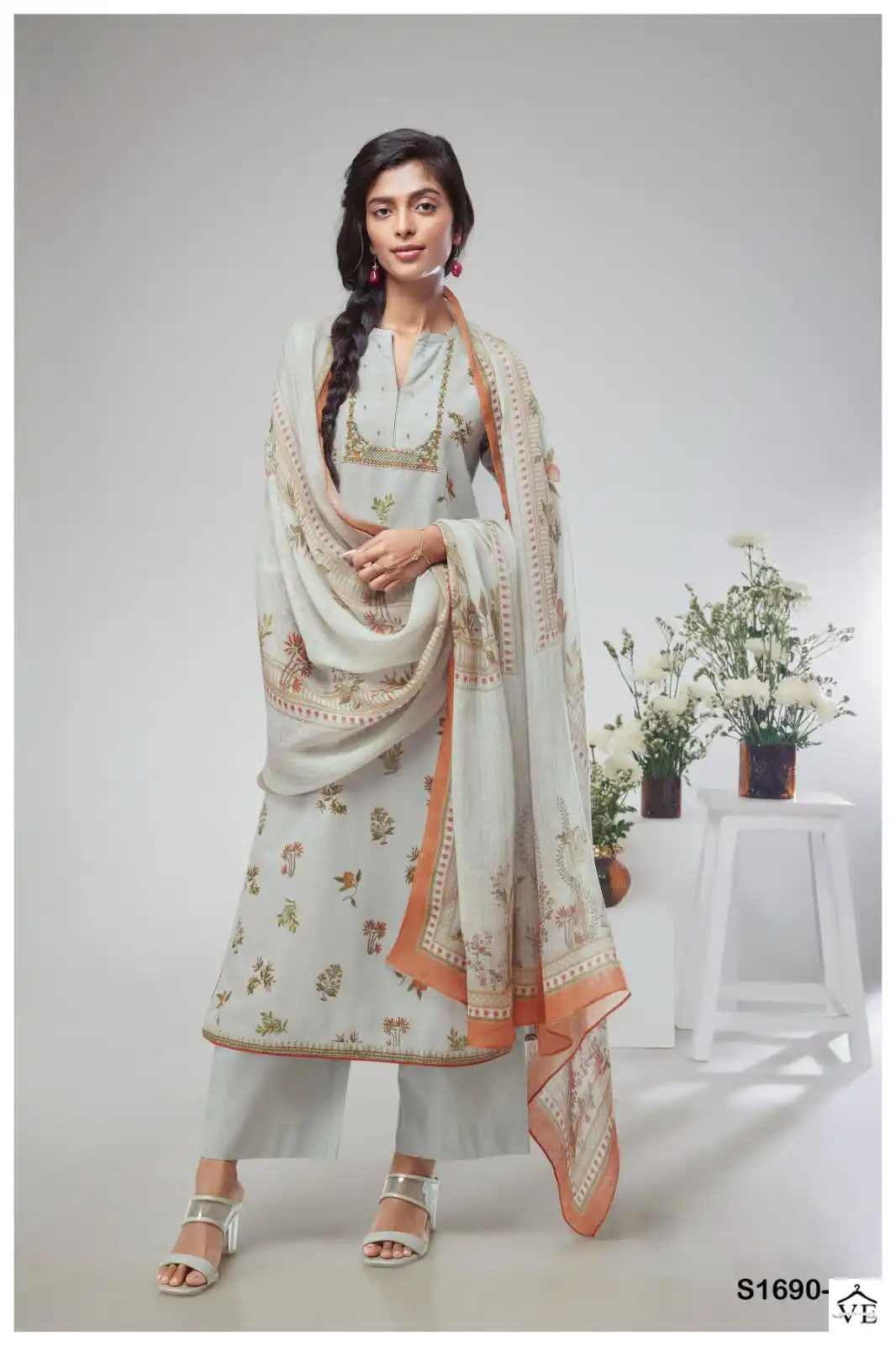 Ganga Madhuri 1690 Premium Pure Linen Wholesale Designer Salwar Suit Catalog — Wholesale Salwar Suits, MPA wholesale from Surat - Gallery Image 4