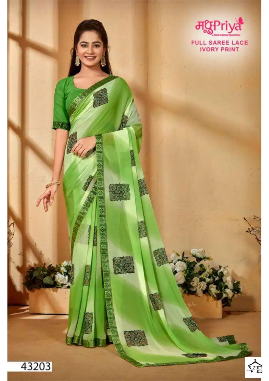 Madhupriya Madhuri Wetless Wholesale Saree Catalog — Wholesale Sarees, MPA wholesale from Surat - Gallery Image 5