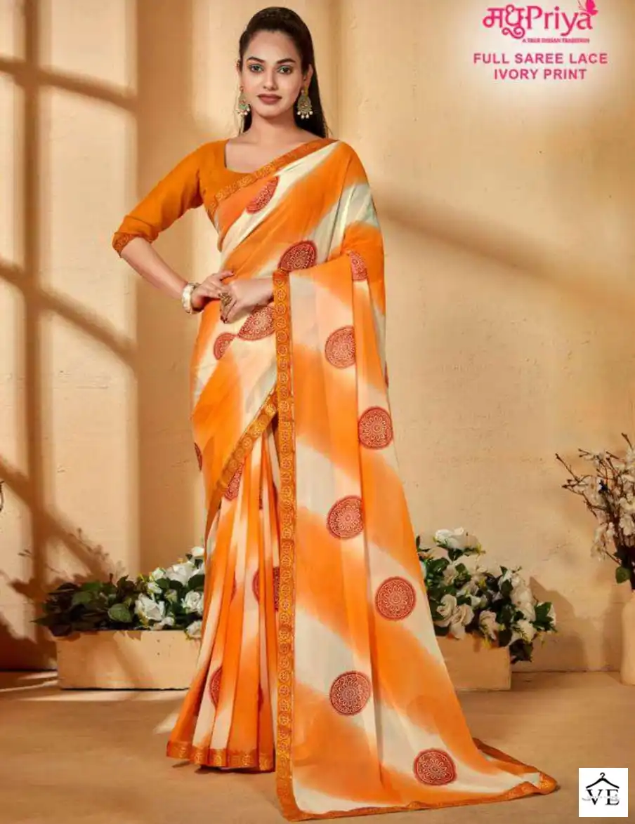 Madhupriya Madhuri Wetless Wholesale Saree Catalog — Wholesale Sarees, MPA wholesale from Surat — view 1