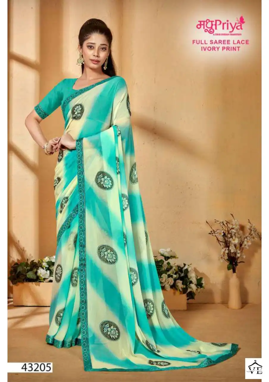 Madhupriya Madhuri Wetless Wholesale Saree Catalog — Wholesale Sarees, MPA wholesale from Surat - Gallery Image 8