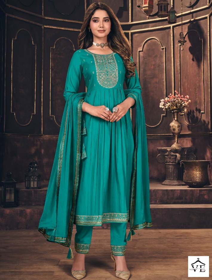 Rangoon Mahima Airjet Rayon Wholesale Readymade Salwar Suit Catalog — Wholesale Salwar Suits, MPA wholesale from Surat — view 1