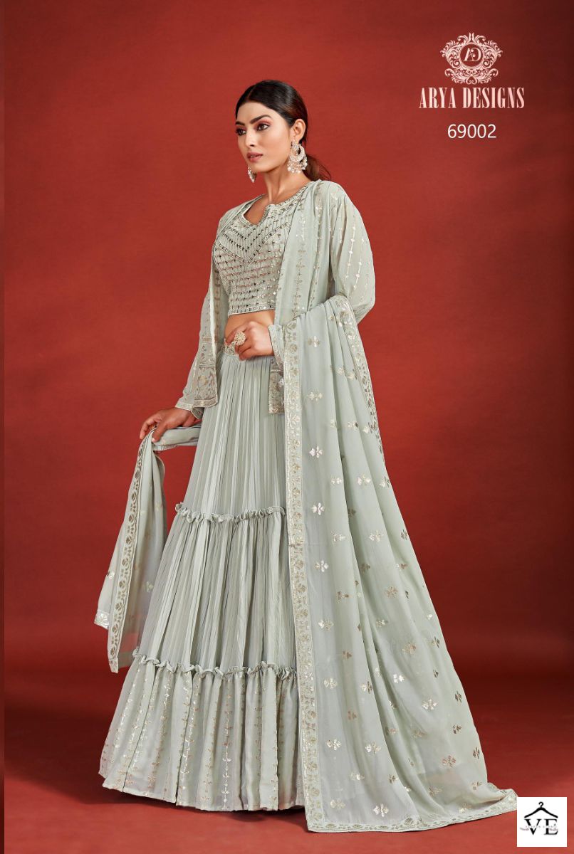 Arya Mahira Vol 5 Georgette Wholesale Bridal Readymade Lehenga Catalog — Wholesale Lehenga, MPA wholesale from Surat - Gallery Image 4