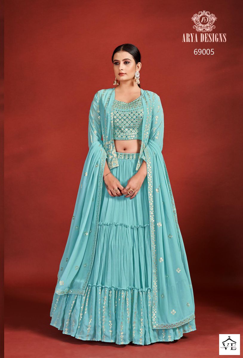 Arya Mahira Vol 5 Georgette Wholesale Bridal Readymade Lehenga Catalog — Wholesale Lehenga, MPA wholesale from Surat - Gallery Image 5