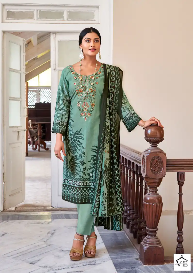 Levisha Mahiri Cambric Cotton Wholesale Pakistani Suit Catalog — Wholesale Salwar Suits, Levisha wholesale from Surat - Gallery Image 8
