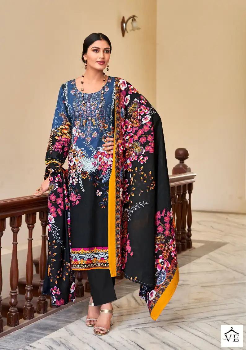 Levisha Mahiri Cambric Cotton Wholesale Pakistani Suit Catalog — Wholesale Salwar Suits, Levisha wholesale from Surat - Gallery Image 2