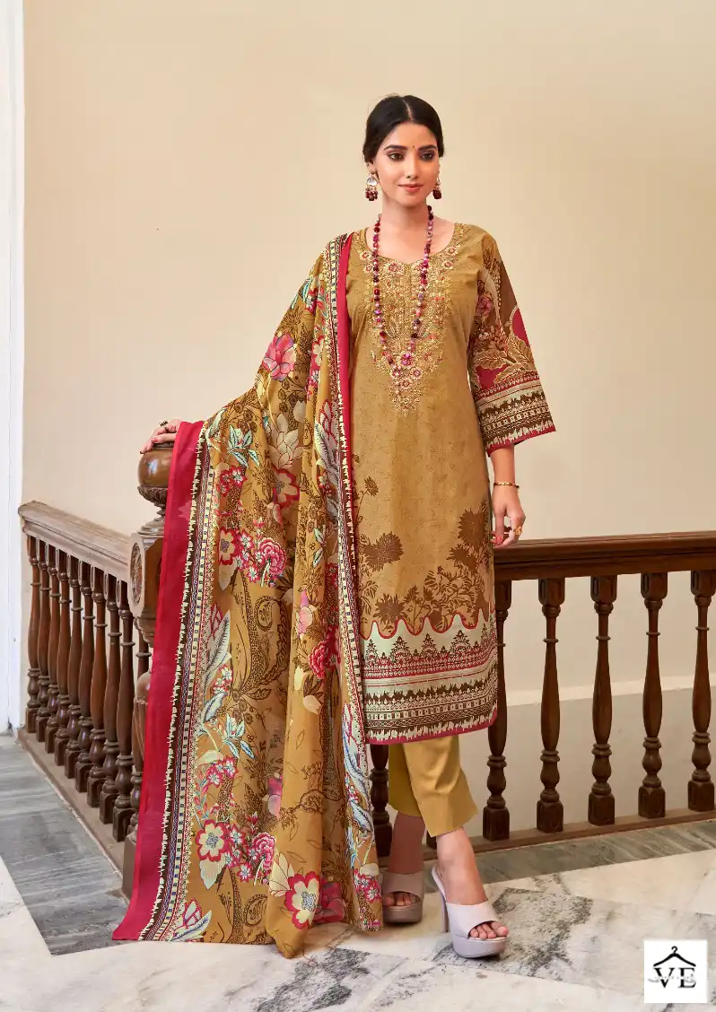 Levisha Mahiri Cambric Cotton Wholesale Pakistani Suit Catalog — Wholesale Salwar Suits, Levisha wholesale from Surat - Gallery Image 4