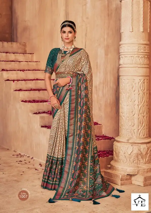 Shubh Shree Mani Kandan Iscos Makhmalli Silk Wholesale Saree Catalog — Wholesale Sarees, MPA wholesale from Surat - Gallery Image 7